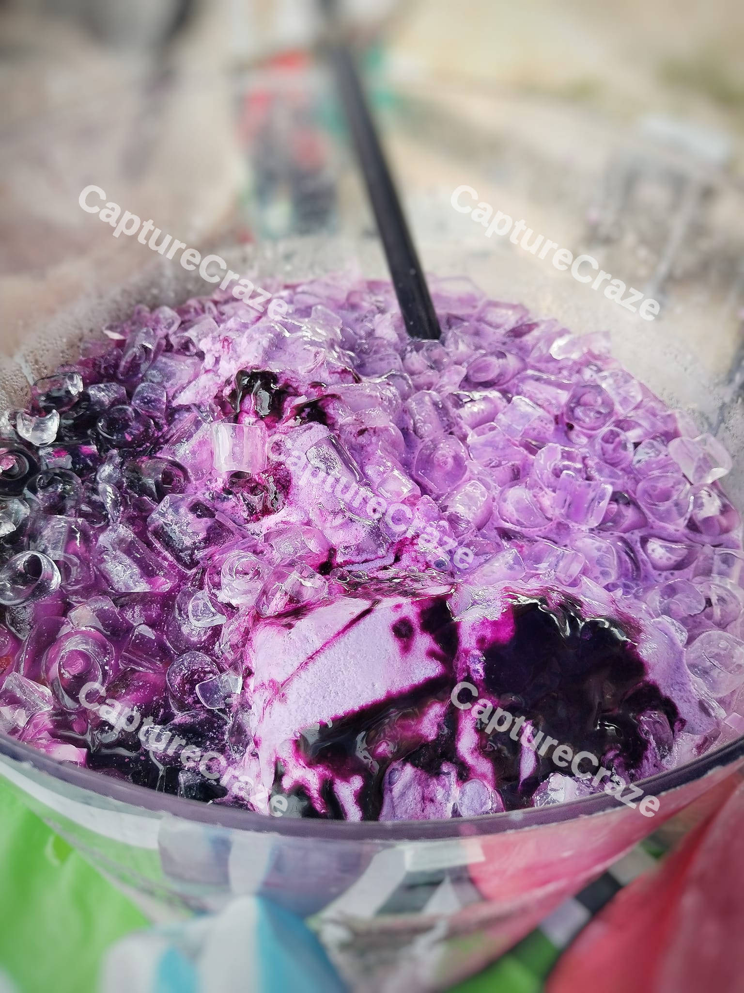 Purple drink with ice